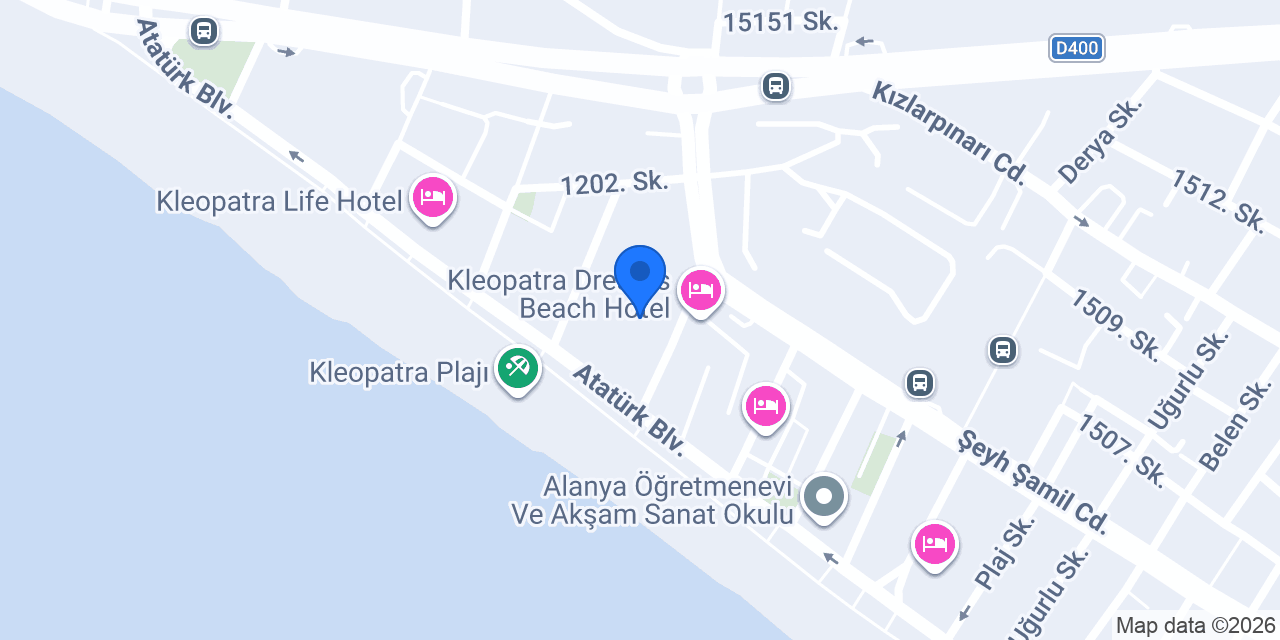 Kleopatra Royal Palm Hotel konumu