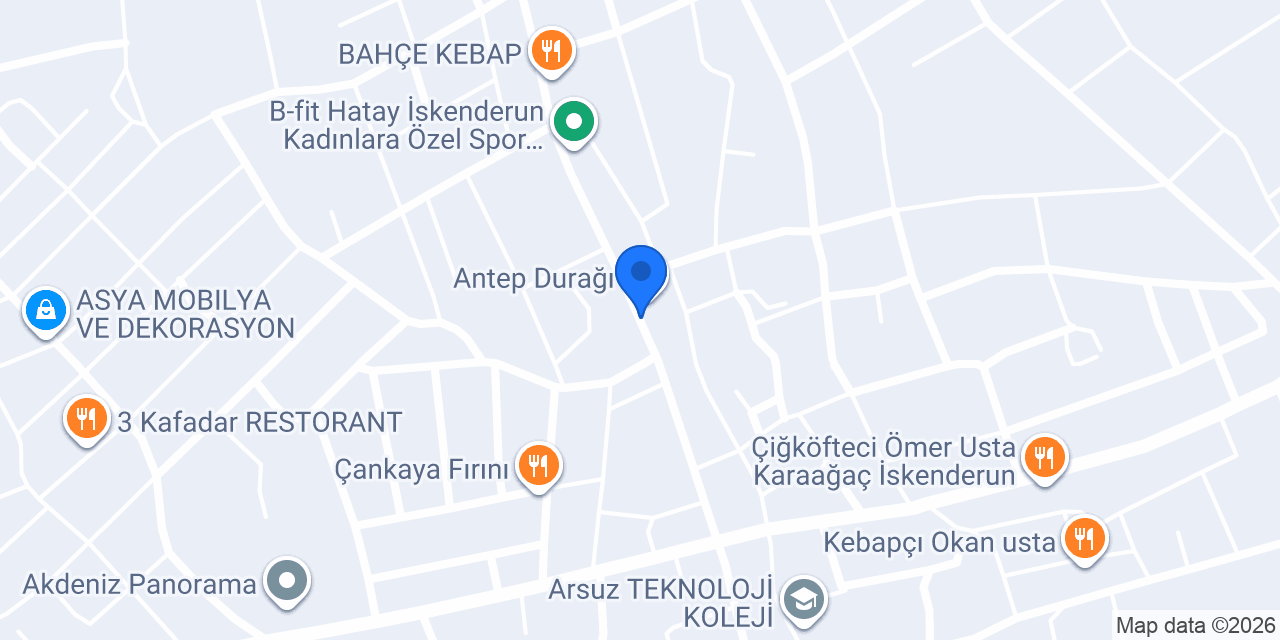 KünefeJi (Dondurulmuş Toptan Künefe ve İmalat) konumu
