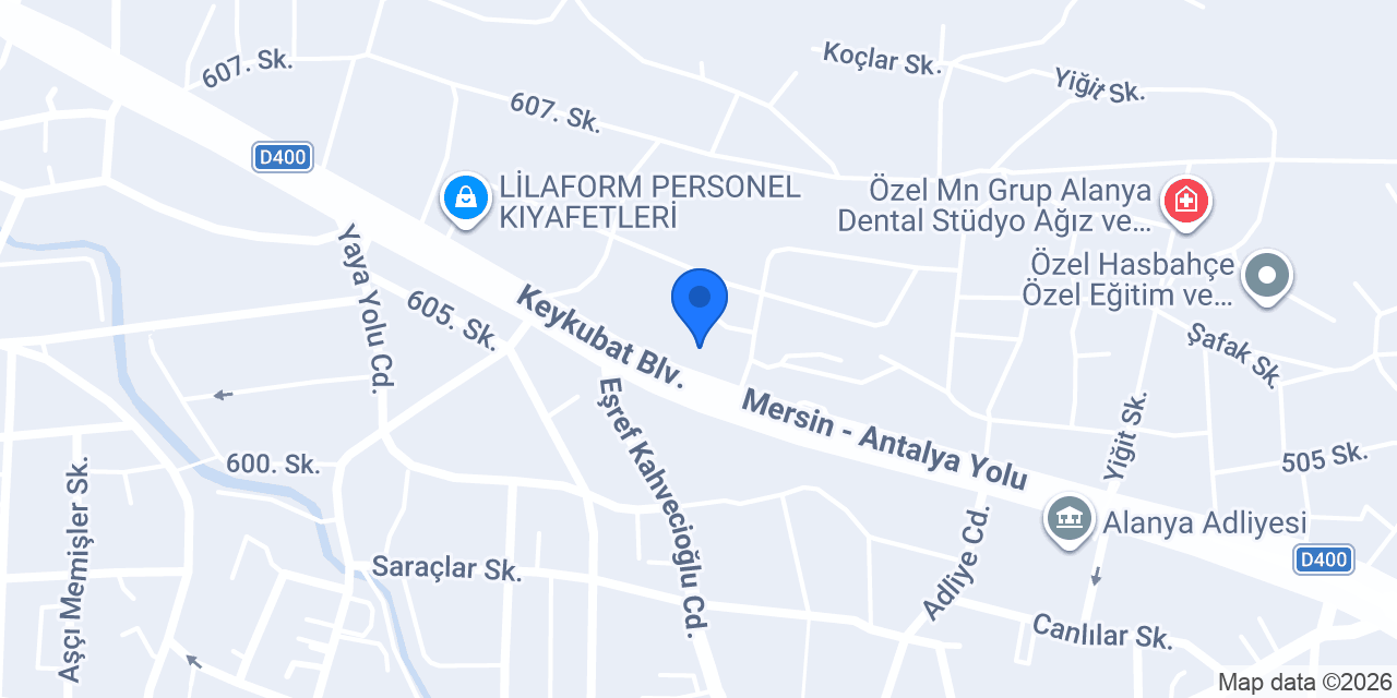 Av. Aslı Hastürk Hukuk Bürosu konumu