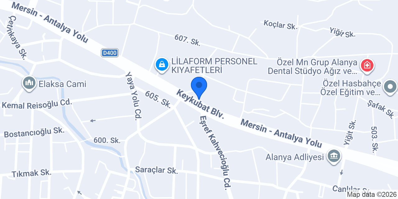 Continental Alanya - Altılı Lastik konumu