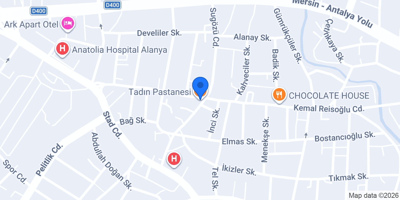 Tadın Pastanesi konumu