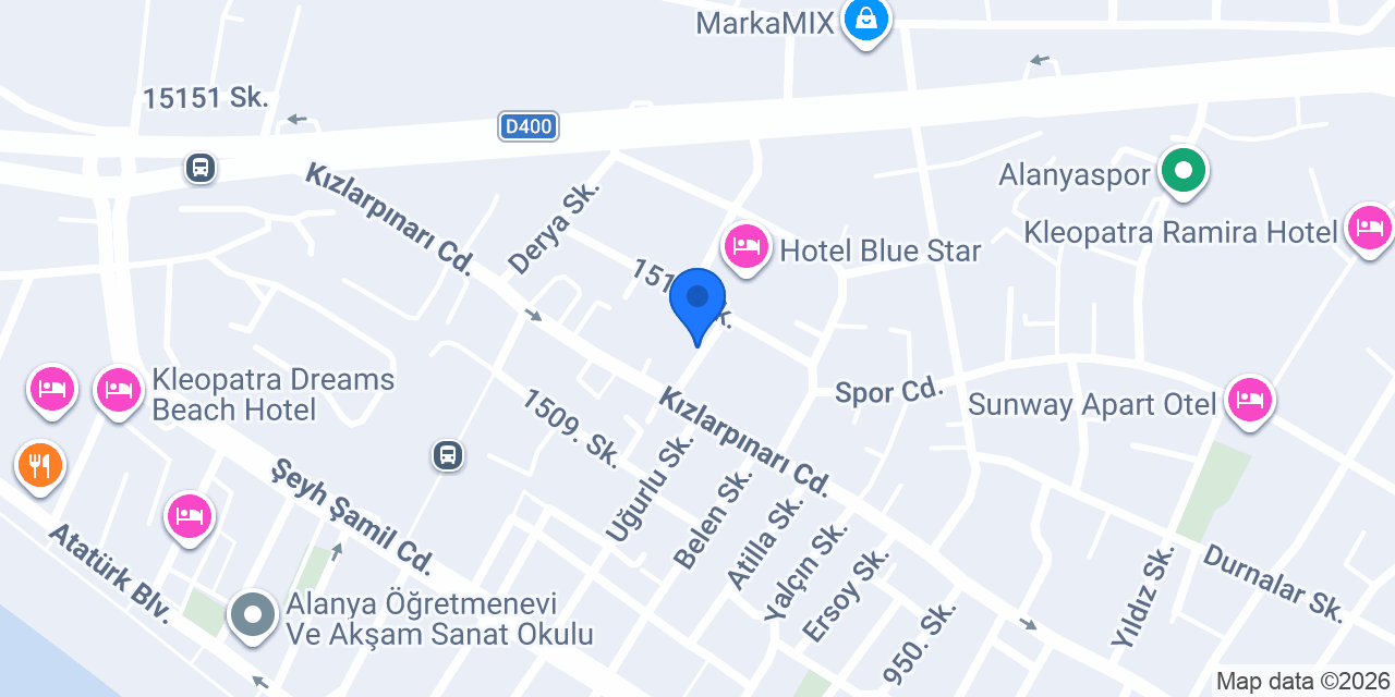Alanya Osmanlı Hamamı konumu