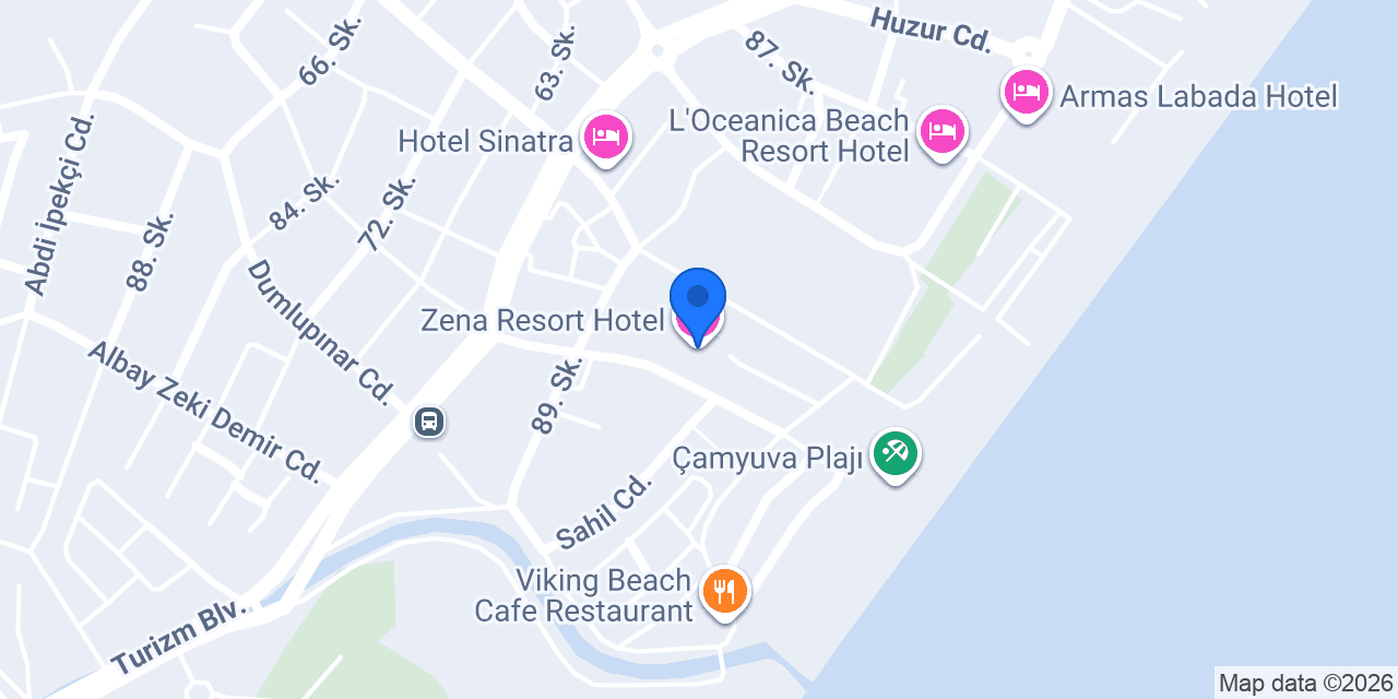 Zena Resort Hotel konumu