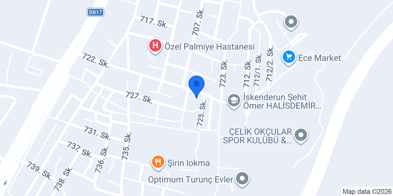 Pet İskenderun Veteriner Kliniği konumu