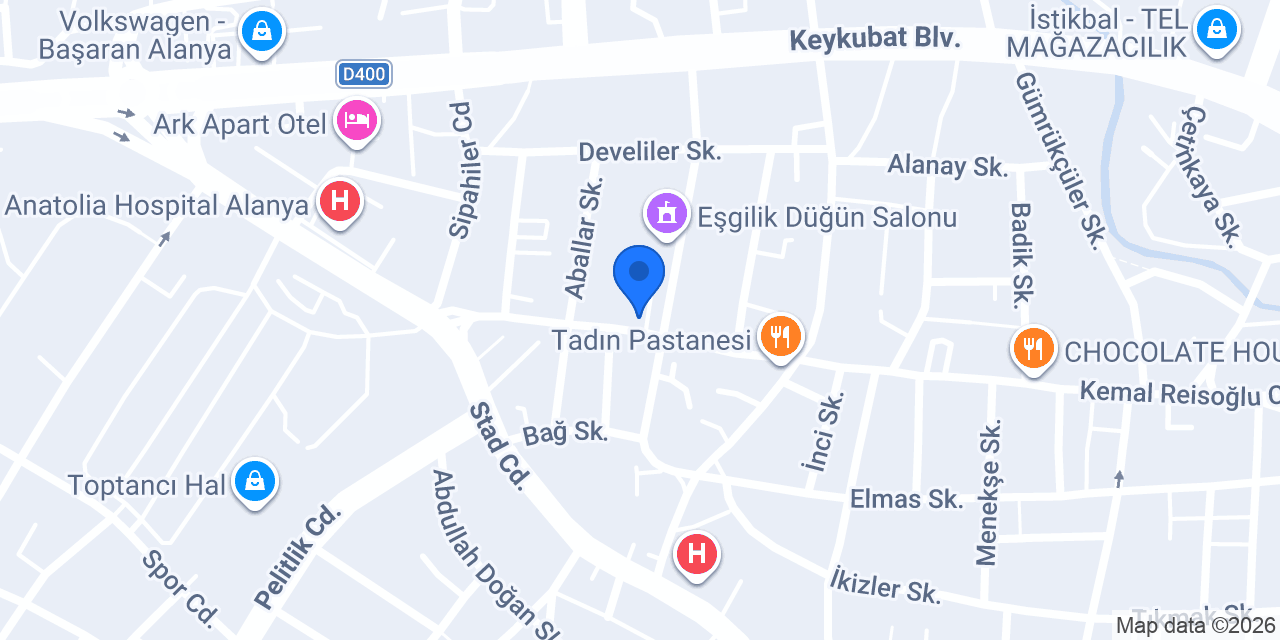 Alanya Kelebek Çiçek konumu
