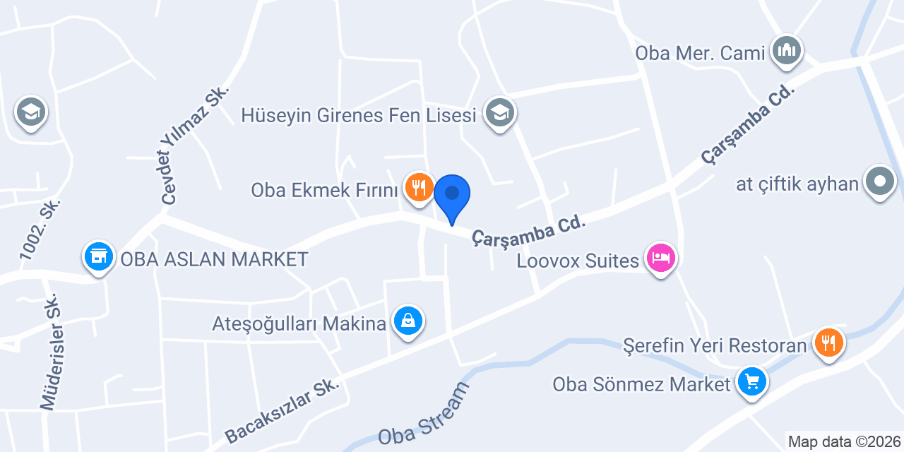 Obaköy Ortaokulu konumu