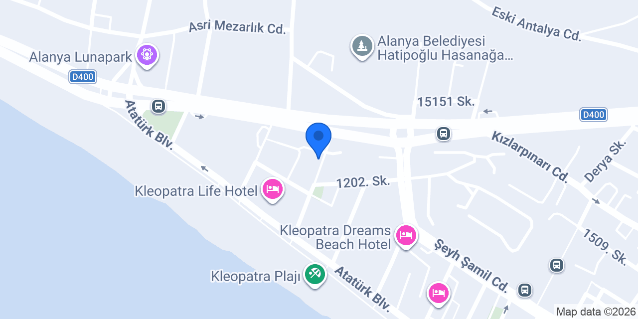 Kleopatra Fatih Otel konumu