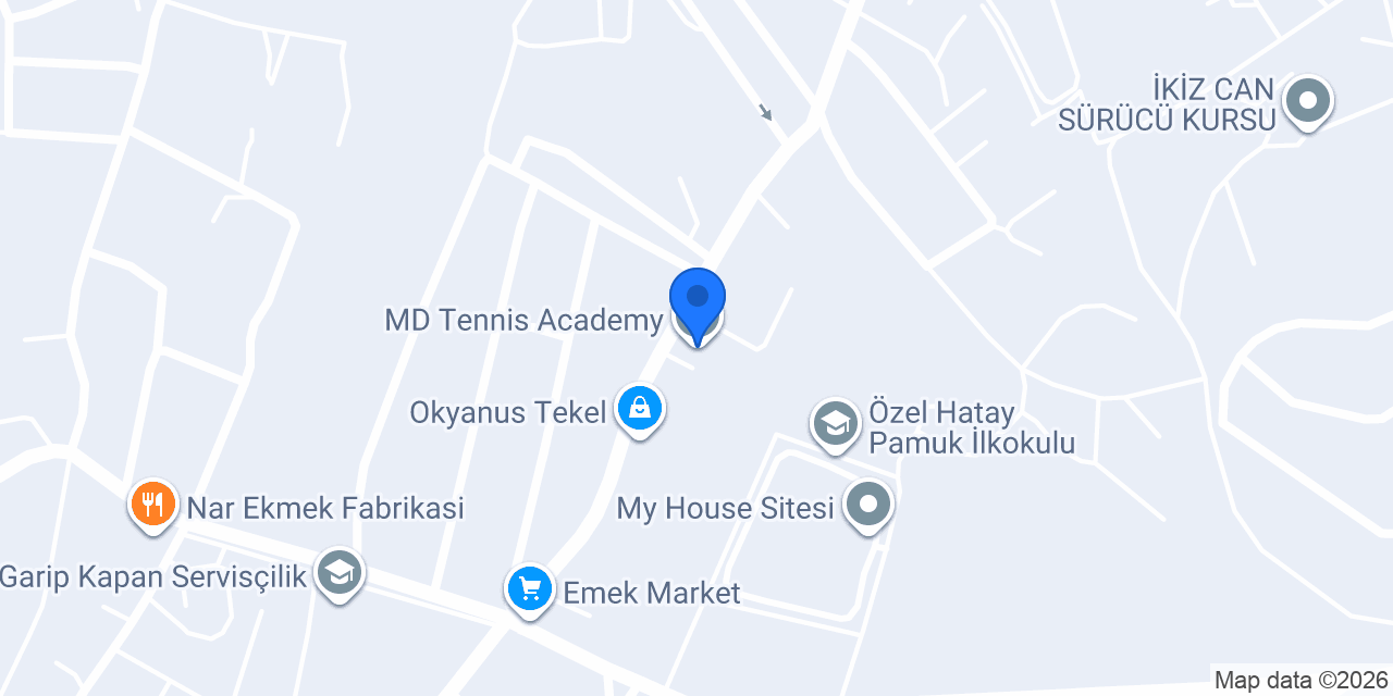 MD Tennis Academy konumu