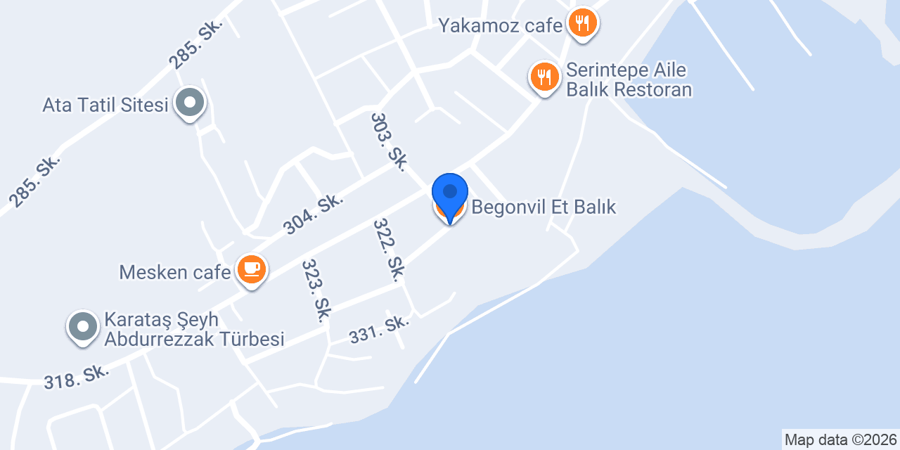 Begonvil Et Balık konumu