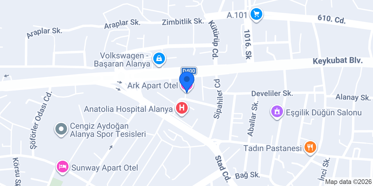 Ark Apart Otel konumu