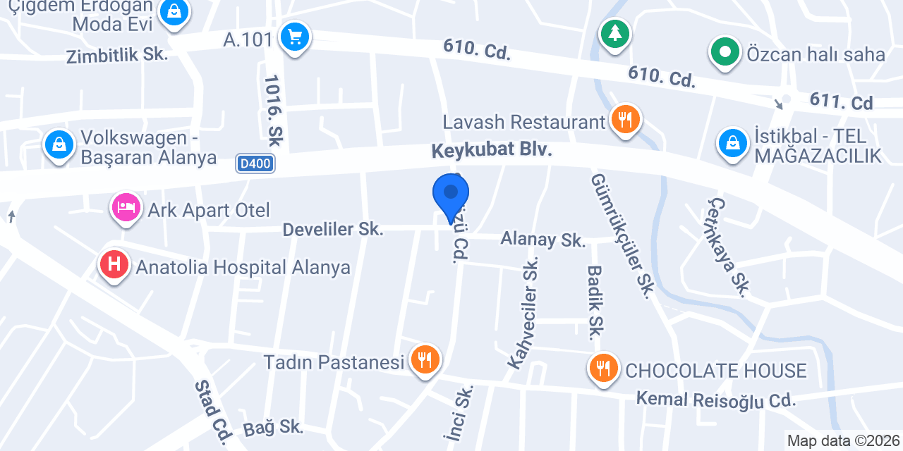 Alanya Çiçekçi Burak konumu