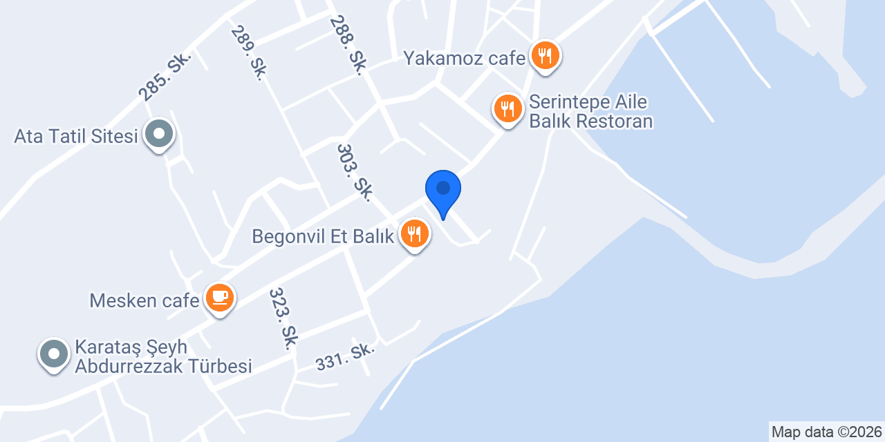 Derin Deniz Otel konumu