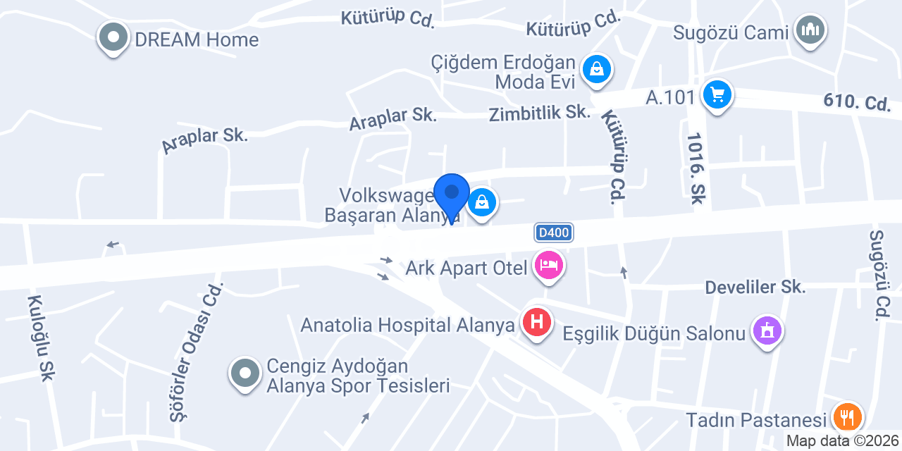 Yapı Kredi - Alanya Keykubat Şubesi konumu