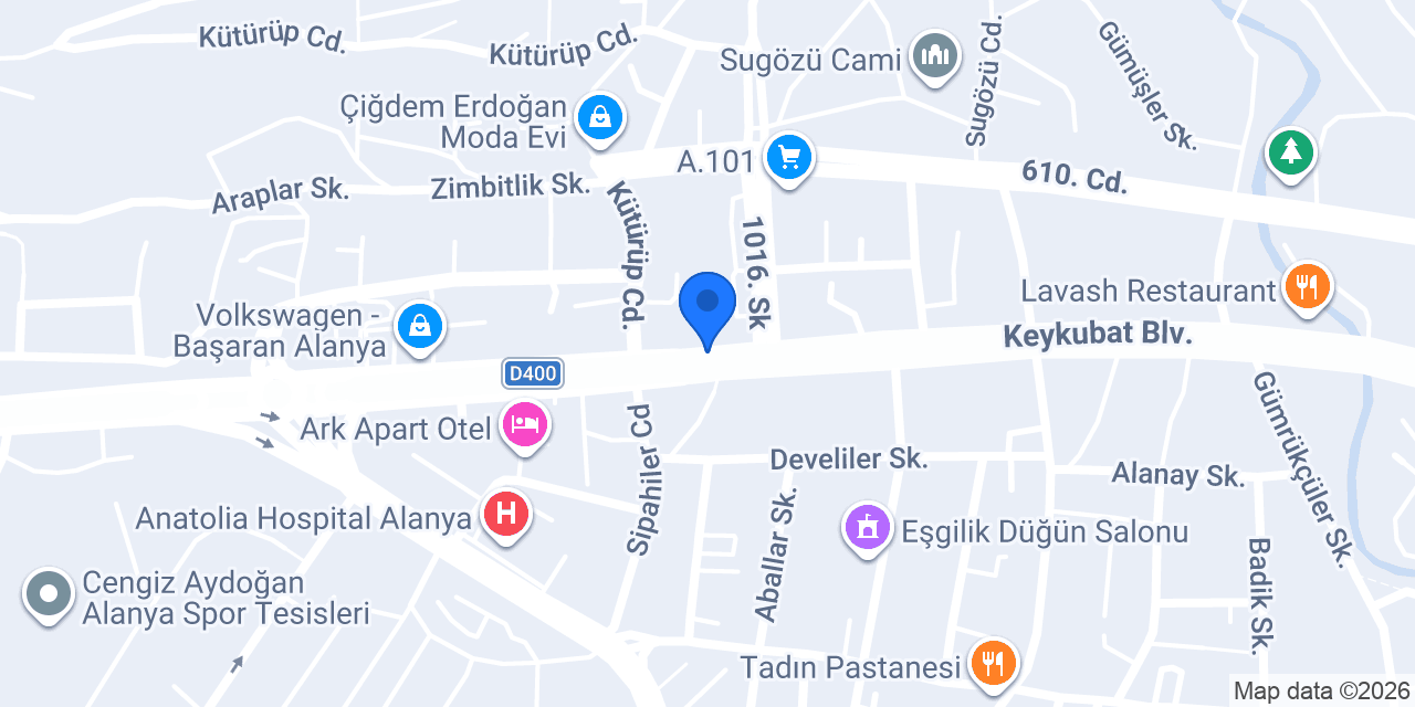 Montea Ev Yapı Market Alanya konumu