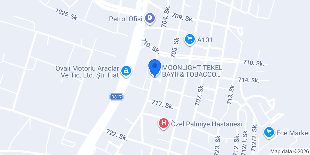 MOONLIGHT TEKEL BAYİİ & TOBACCO (İSKENDERUN AÇIK TEKEL BAYİ ) konumu