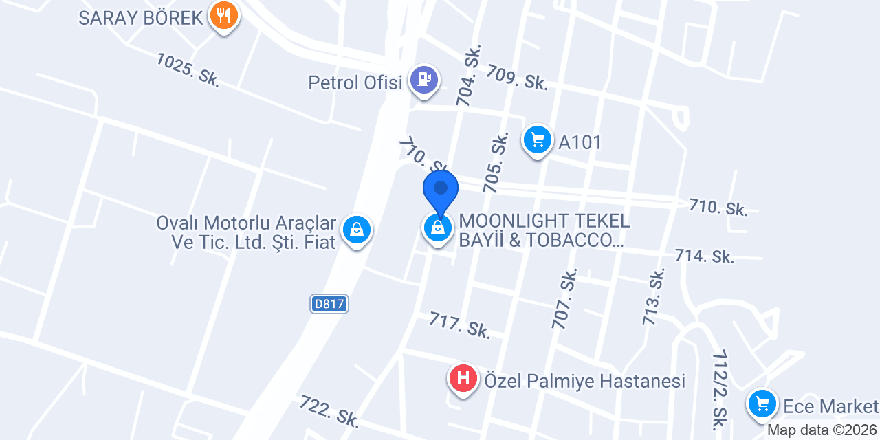 Palmiye Koltuk Döşeme konumu