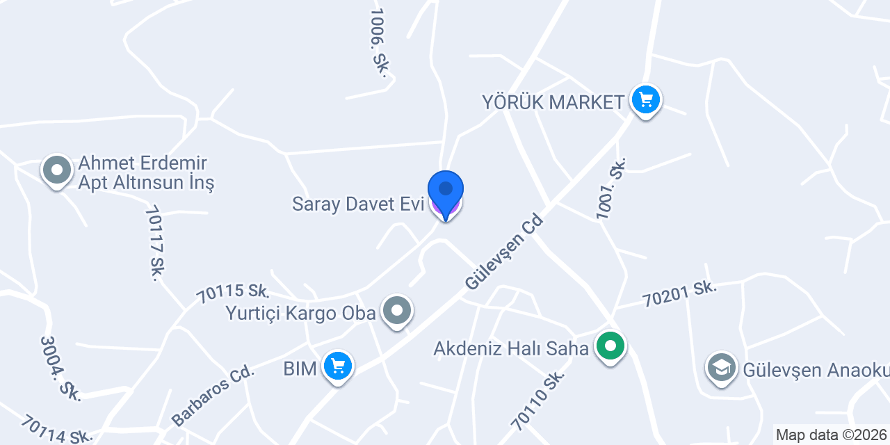 Saray Davet Evi konumu