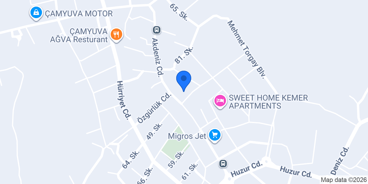 Mira Su Pansiyon Çamyuva konumu