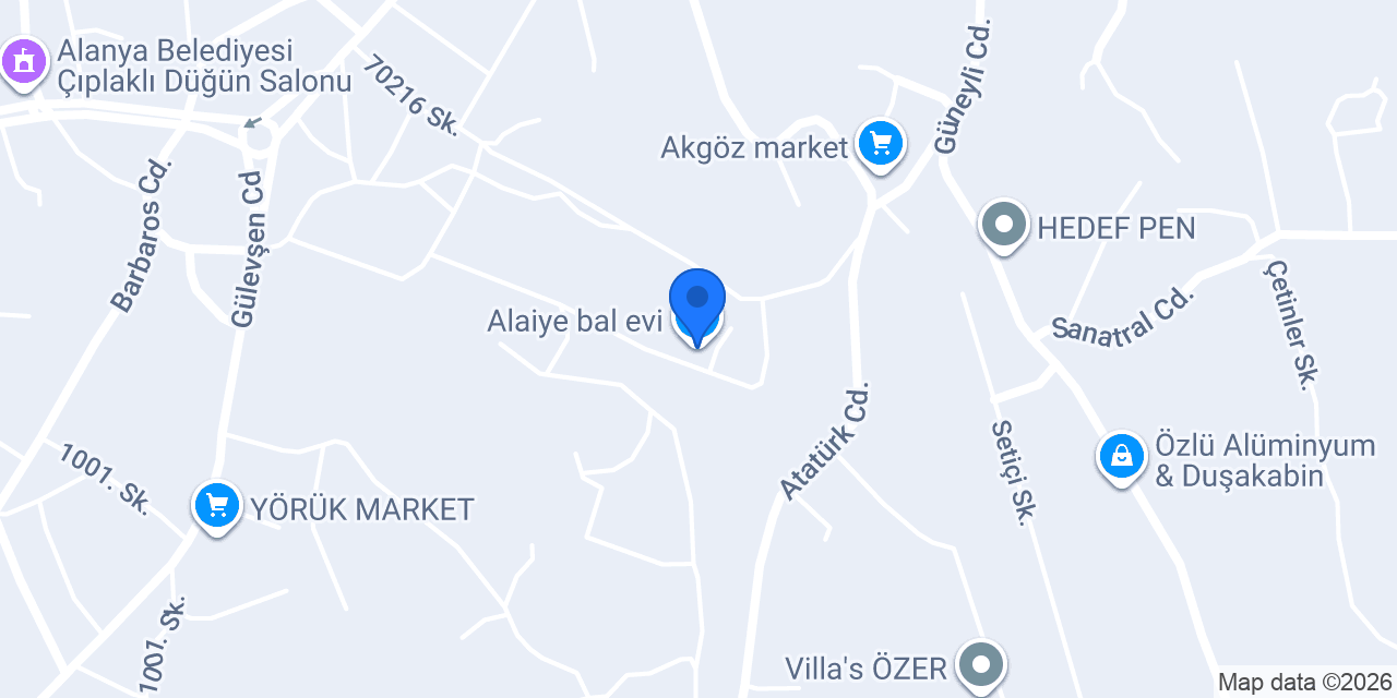 Alaiye bal evi konumu