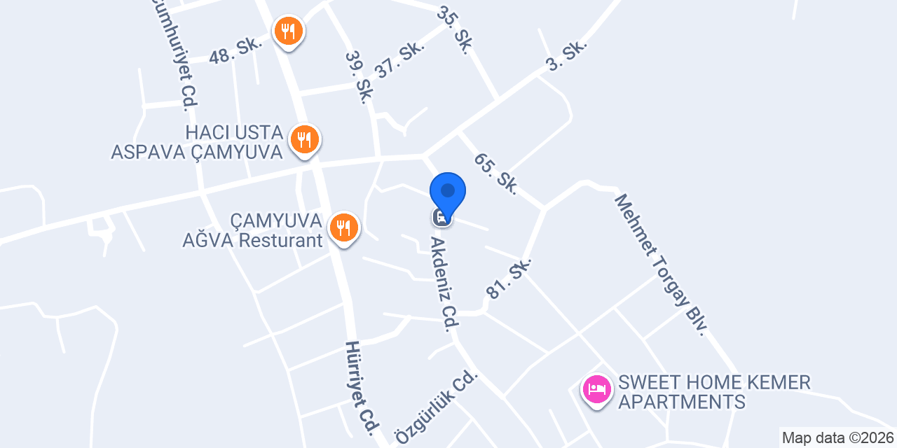 Çamyuva Silkar İlkokulu konumu
