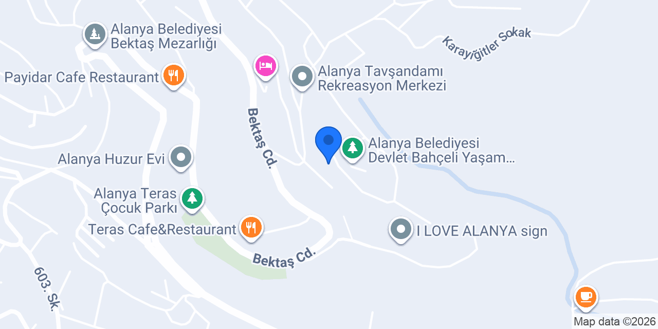 Fulya event wedding hall alanya konumu