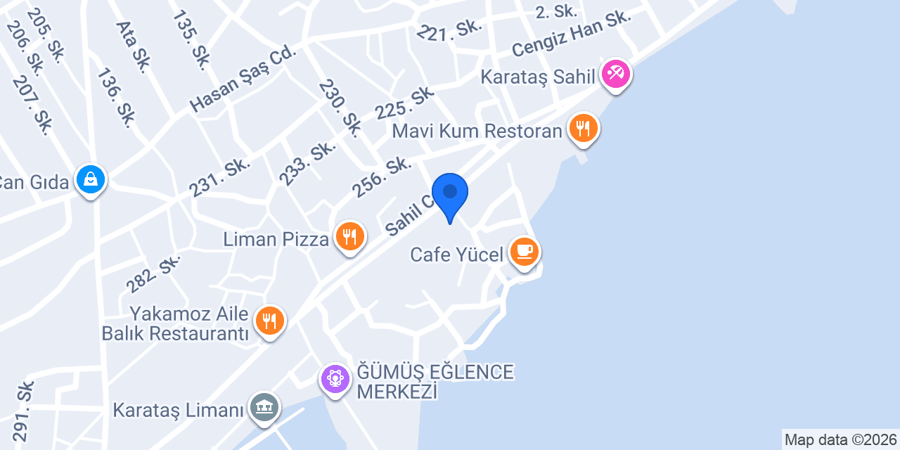 Arda cafe ve balık restaurant konumu