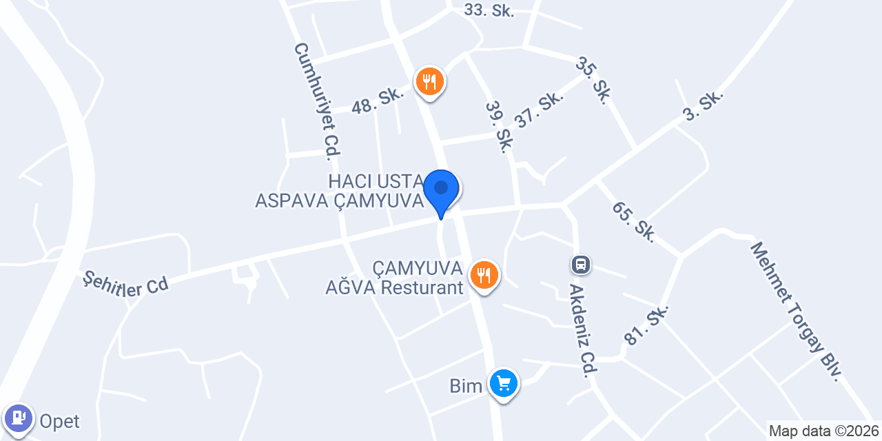 Pansiyon Livane & Karavan Çamyuva konumu