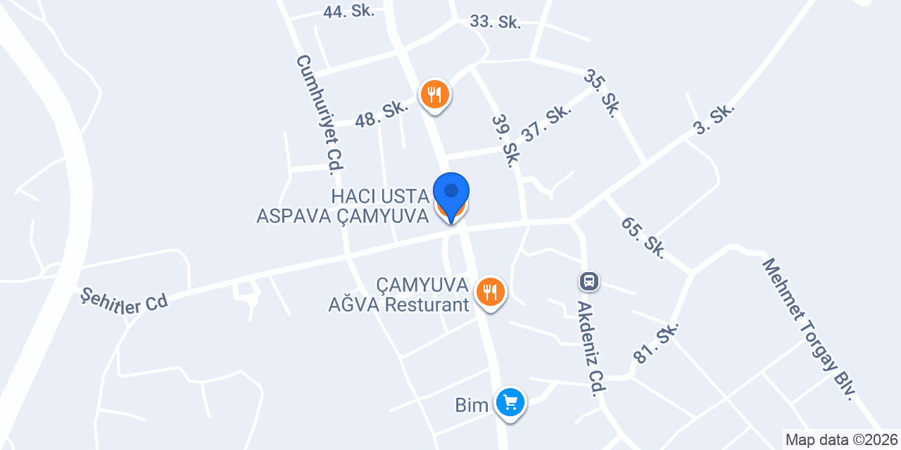 HACI USTA ASPAVA ÇAMYUVA konumu