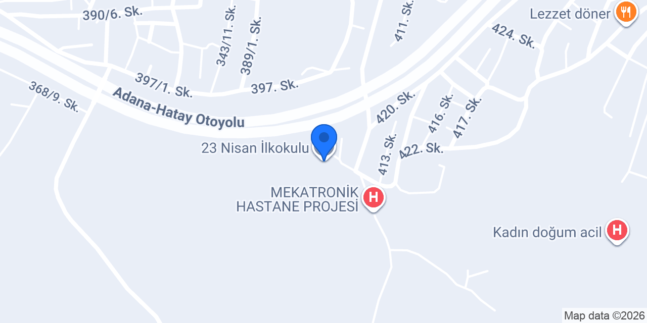 23 Nisan İlkokulu konumu