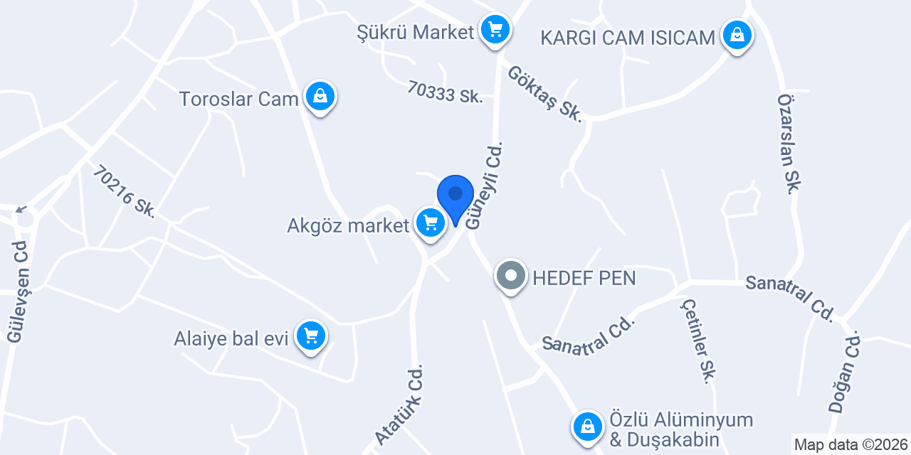 Özdemir Mobilya Alanya konumu