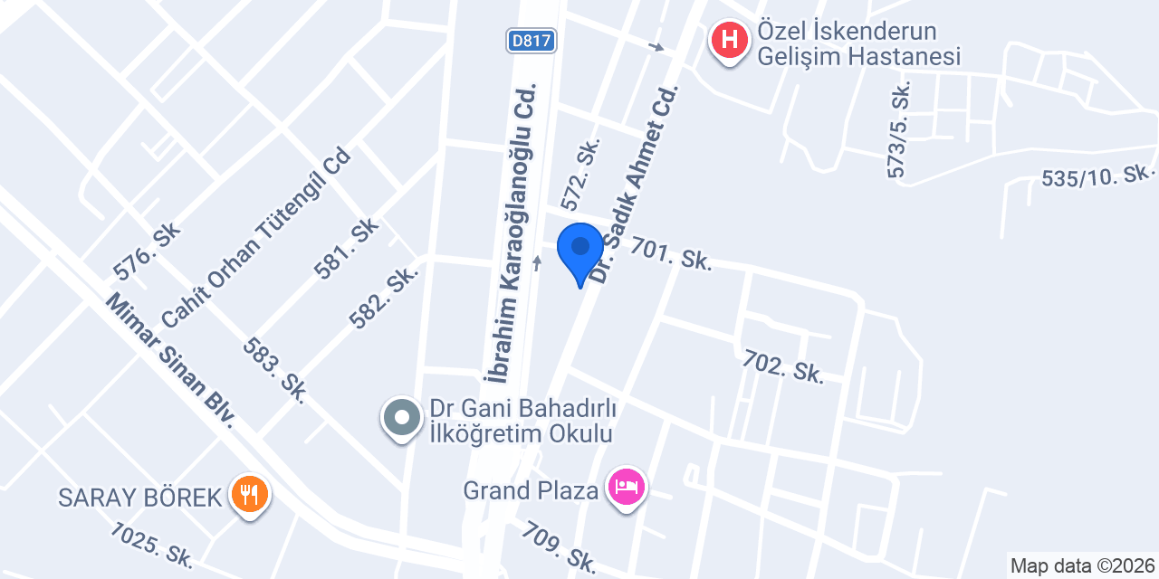 Dior Pastanesi Iskenderun sb konumu
