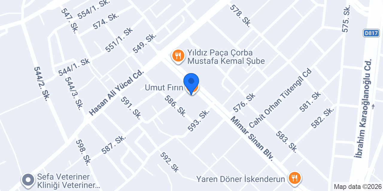 İkram Künefe Mustafa Kemal şubesi olarak konumu