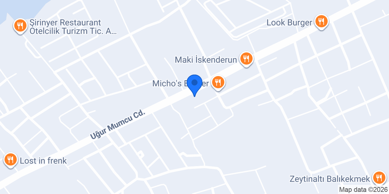 Kelebek Mutfak İskenderun konumu