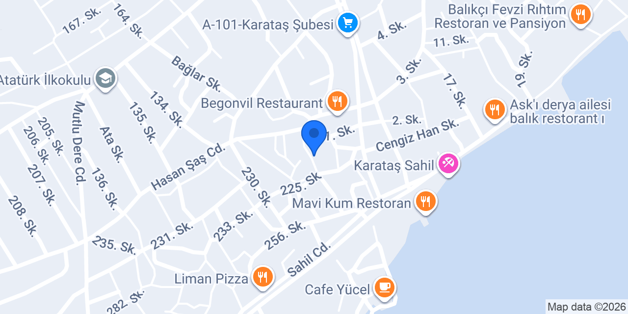Karataş İlçe Emniyet Amirliği konumu