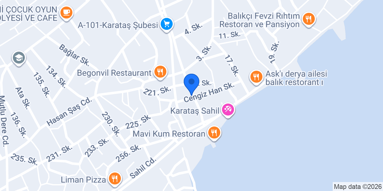 Karataş Pastanesi konumu