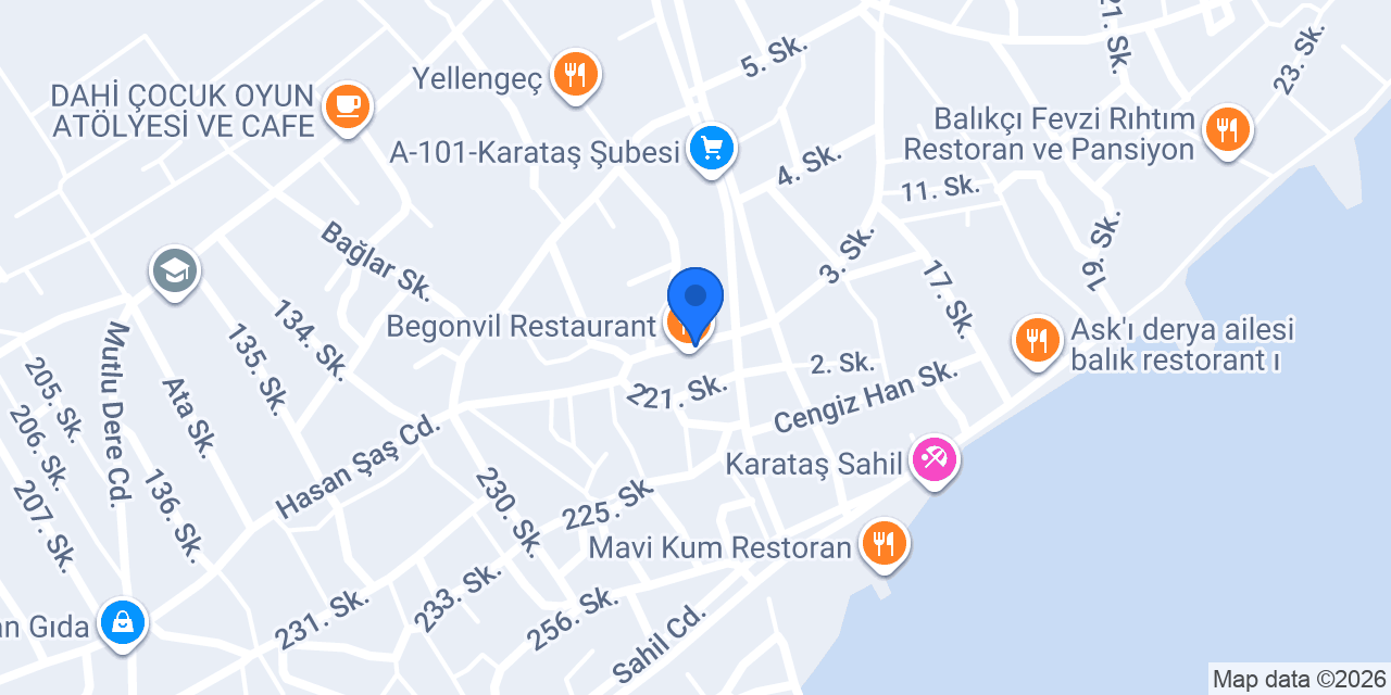 Kırmızı Közde Döner Karataş konumu