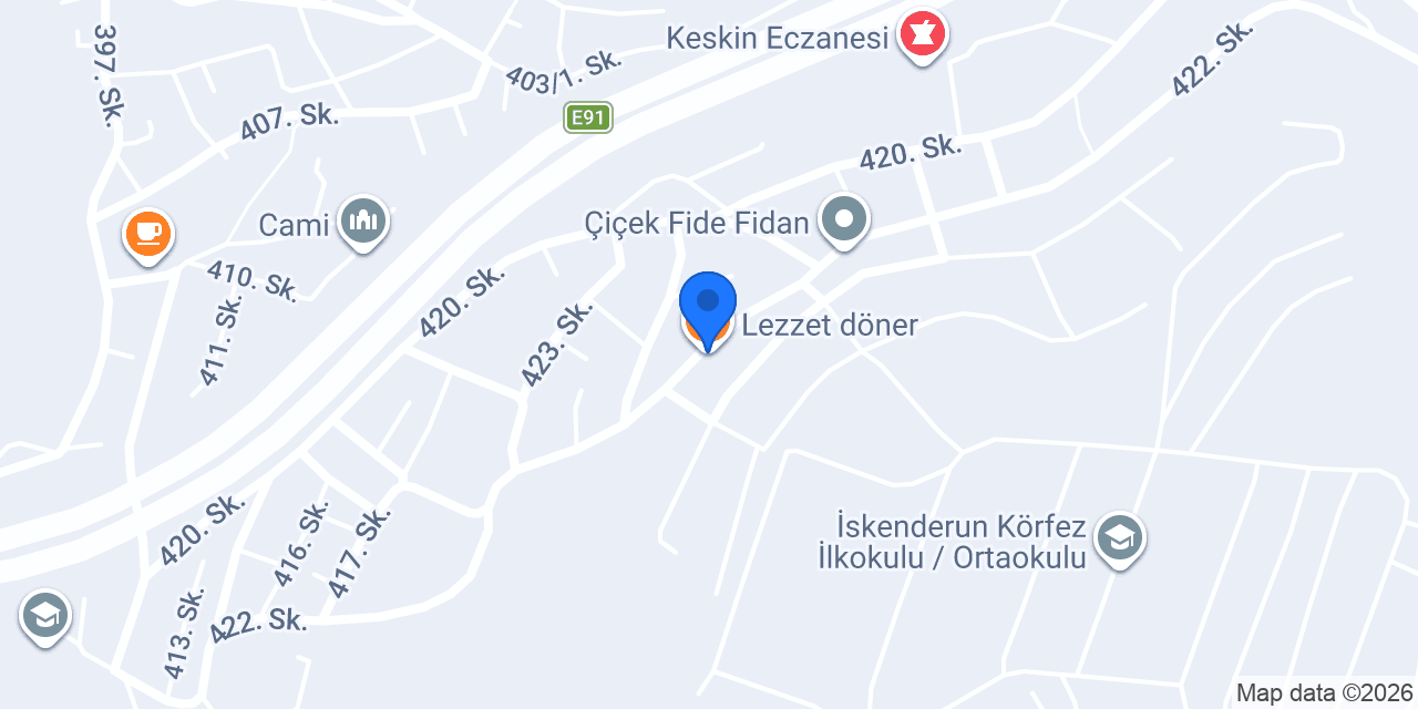 Lezzet döner konumu