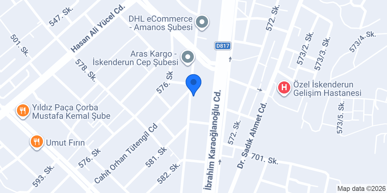 Dilan Elver Estetik İskenderun konumu