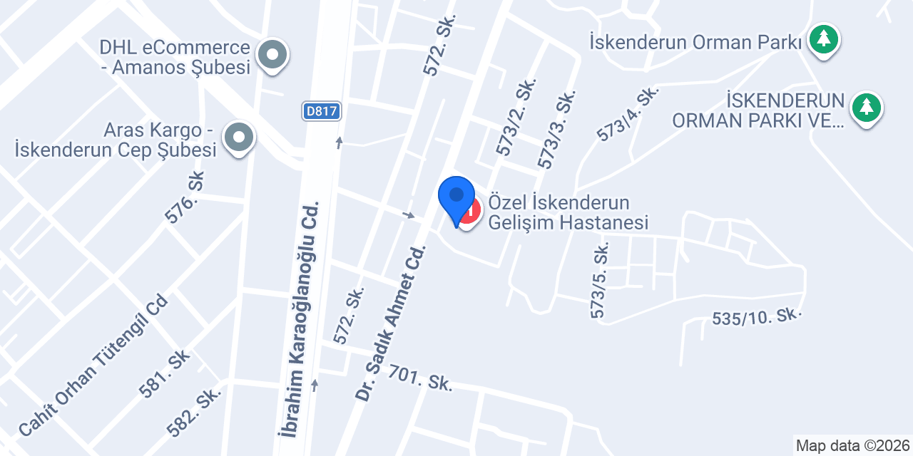 Op. Dr. Özkan Çeliker konumu