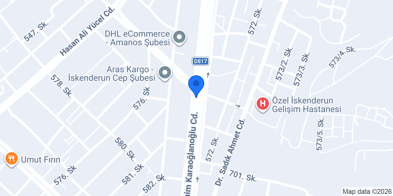 DENİZ AUTO İSKENDERUN konumu