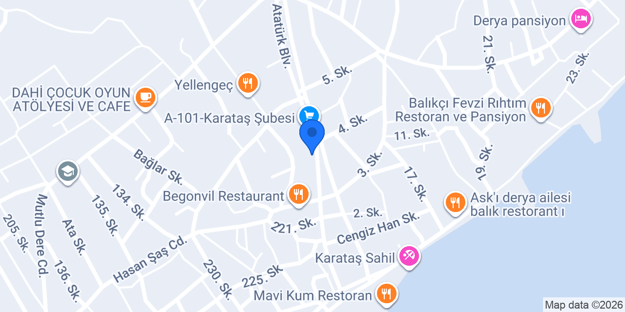 Karataş Mevsim Döner konumu