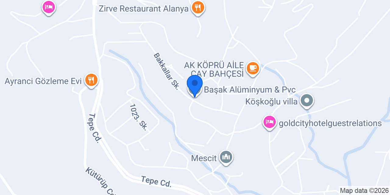 Başak Alüminyum & Pvc konumu