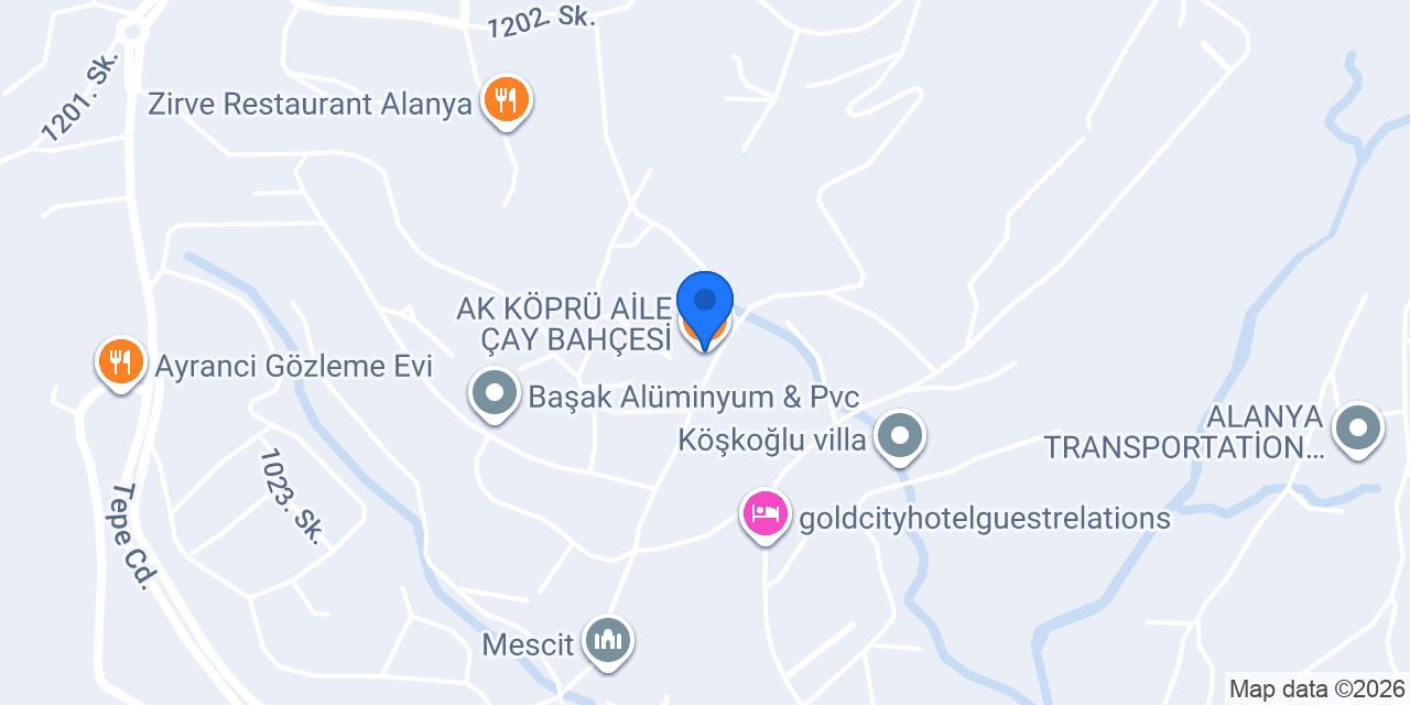 AK KÖPRÜ AİLE ÇAY BAHÇESİ konumu