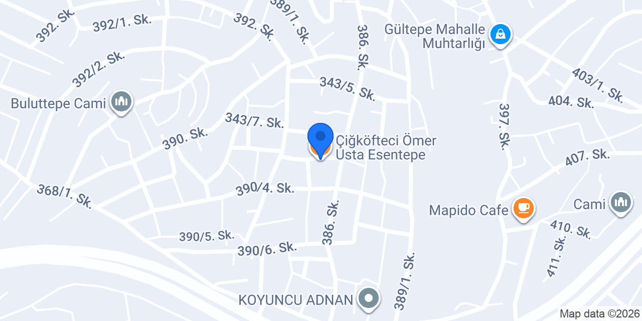 Çiğköfteci Ömer Usta Esentepe konumu