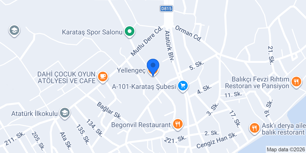 Yellengeç konumu