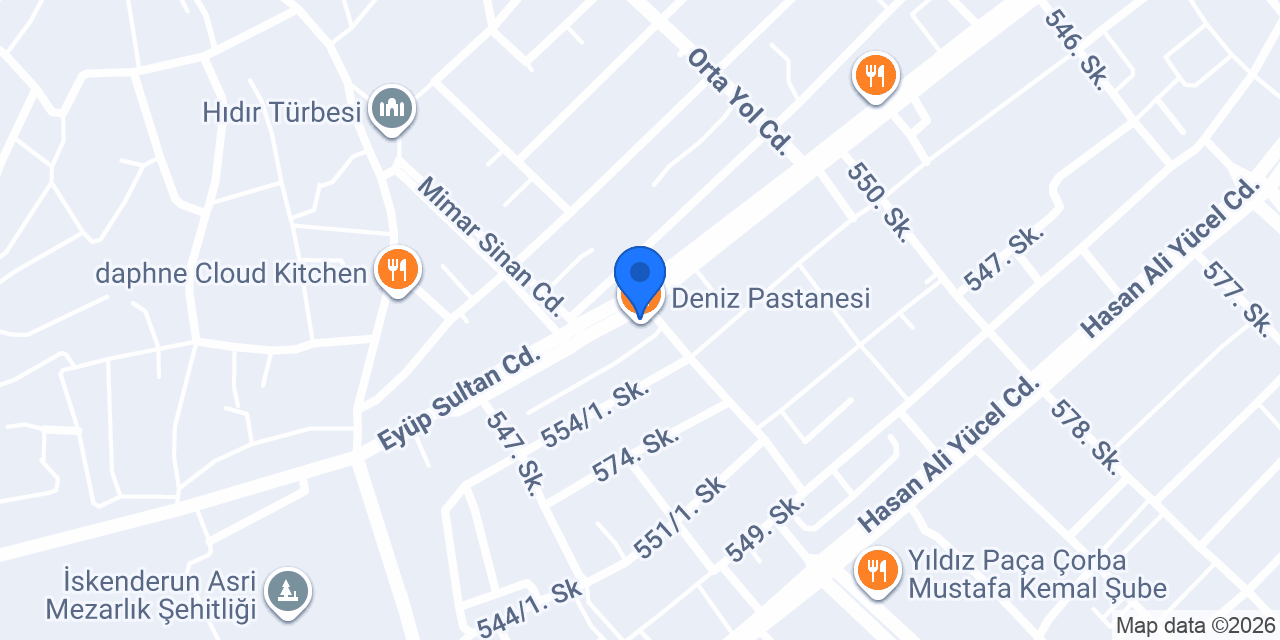 Deniz Pastanesi konumu
