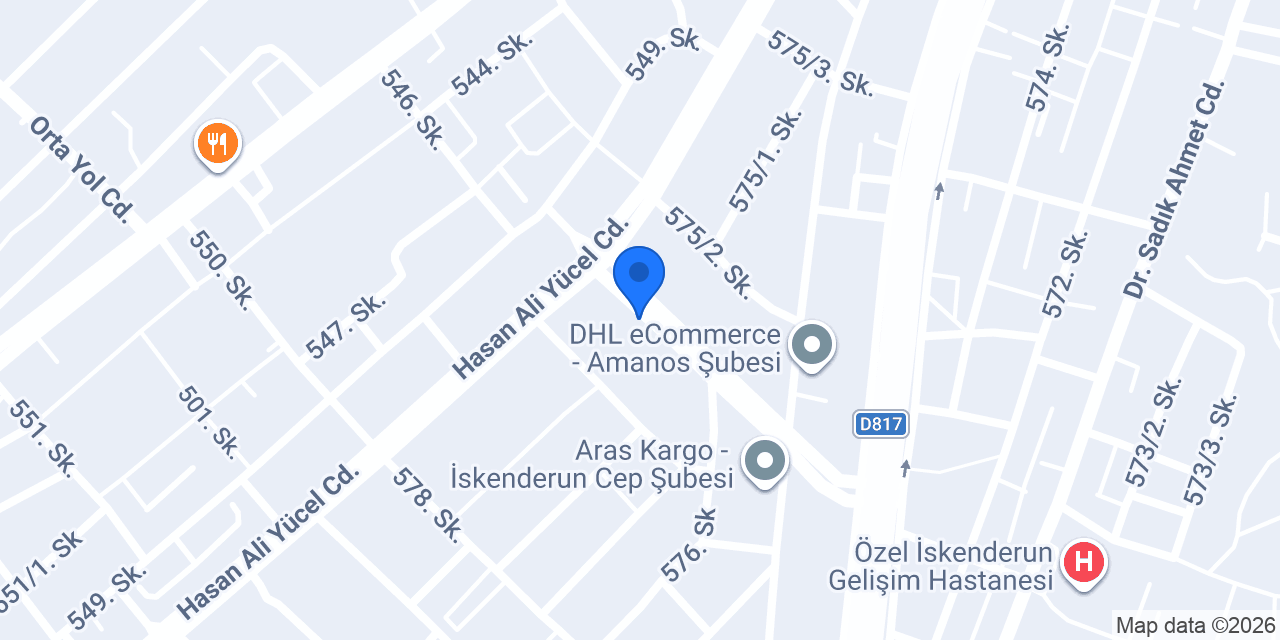 EFSANE DÖNER İSKENDERUN HATAY konumu