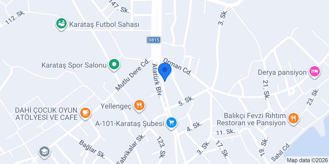 VakıfBank Karataş Şubesi konumu