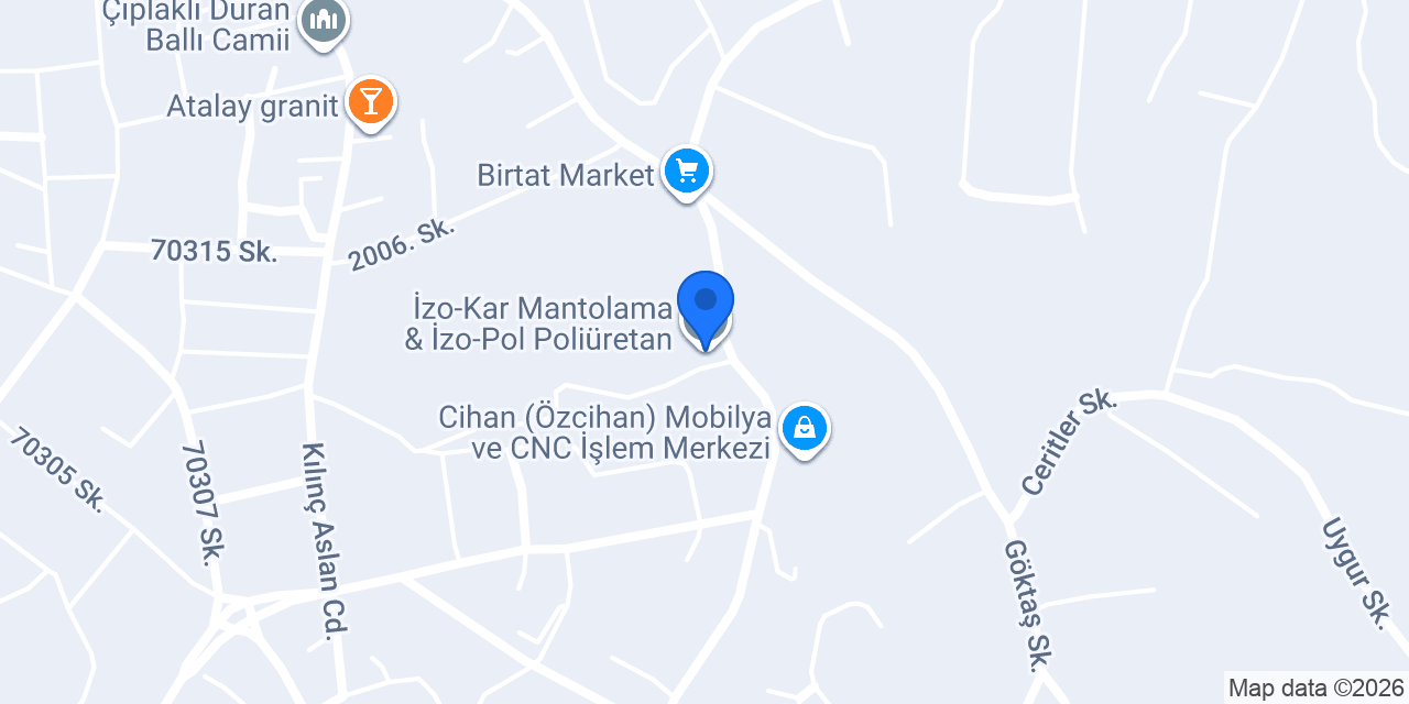İzo-Kar Mantolama & İzo-Pol Poliüretan konumu