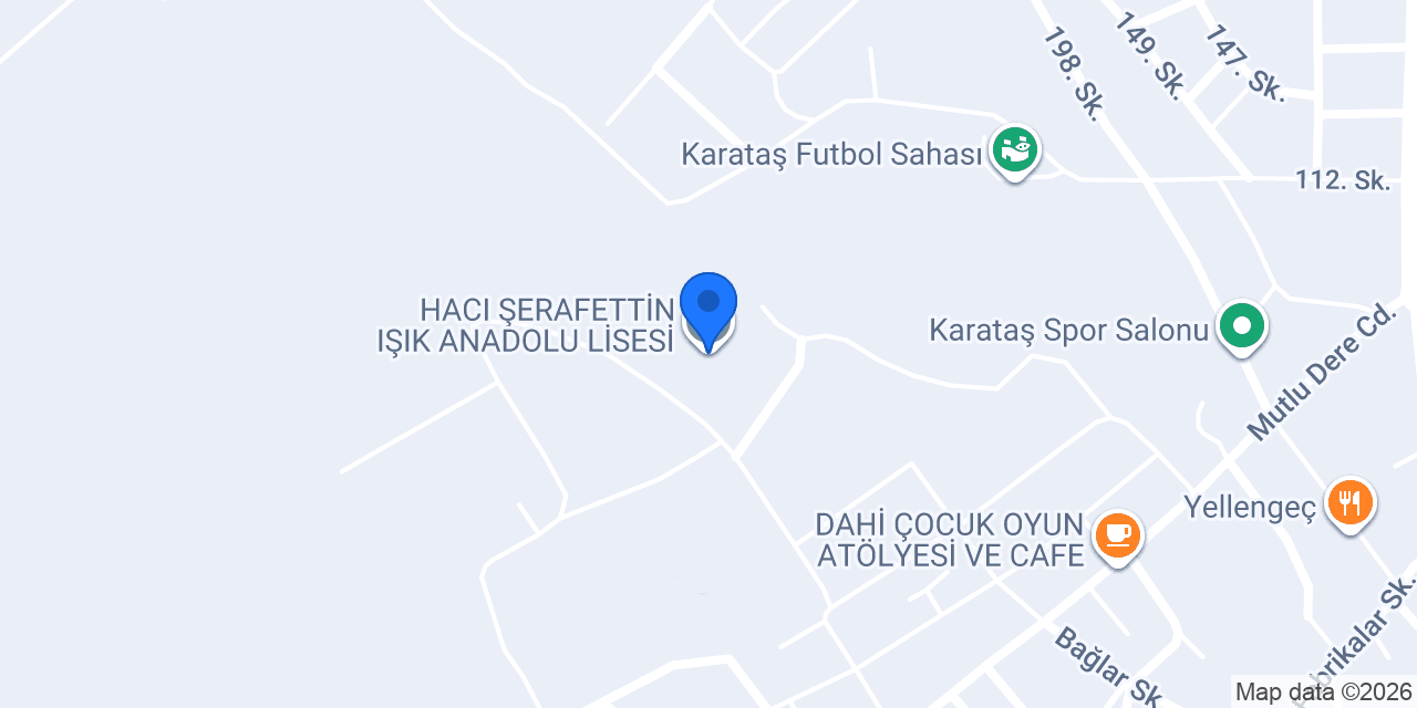 HACI ŞERAFETTİN IŞIK ANADOLU LİSESİ konumu